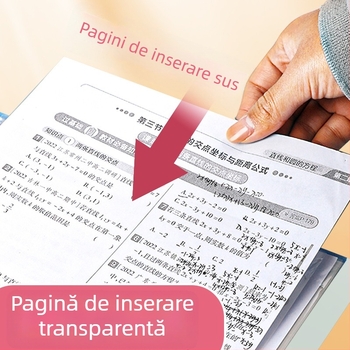 Dosar din plastic A3 pentru fișe de test, cu buzunare transparente