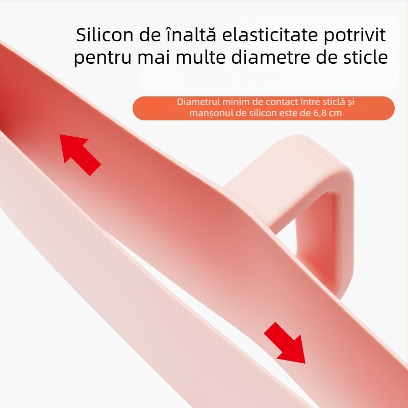 Husă izolantă din silicon pentru sticla de apă a copiilor, cu mâner