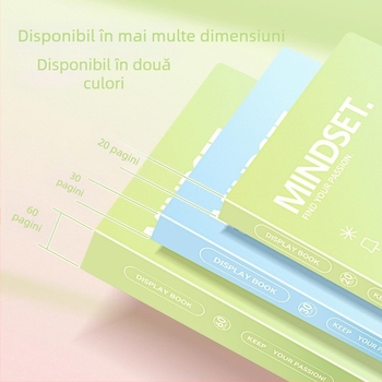 Dosar Deli A4 cu inserții transparente pentru fișe de test, organizator de fișiere cu mai multe straturi