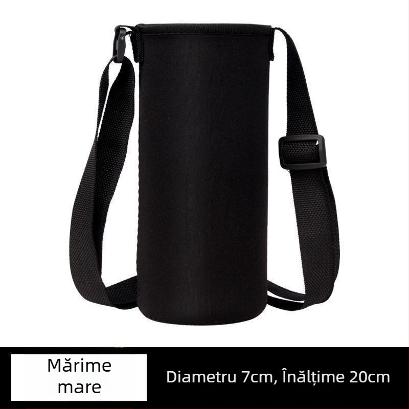 Husă universală pentru ceașcă izolată cu protecție, curea crossbody/pe mână, izolație elastică, 500 ml