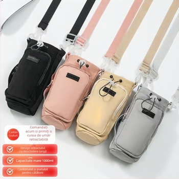 Geantă pentru sticlă de apă pentru activități în aer liber, curea universală crossbody, suport pentru pahar și husă izolatoare pentru sticlă