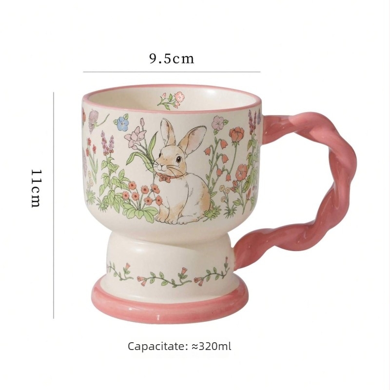 Cană ceramică înaltă pentru cafea, stil retro, senzație premium, cadou practic pentru cele mai bune prietene