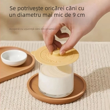 Capac pentru ceai sau cană, din plastic gros, protecție împotriva prafului și țânțarilor, pentru birou și casă