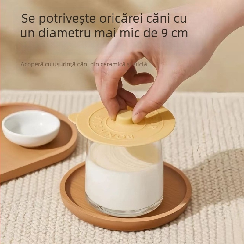 Capac pentru ceai sau cană, din plastic gros, protecție împotriva prafului și țânțarilor, pentru birou și casă