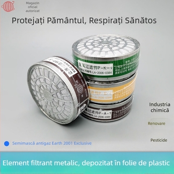 Earth 2001/2008 mască de gaz cu cutie metalică a filtrului, semi-mască de protecție industrială