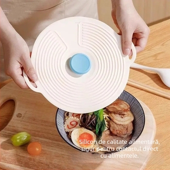 Capace din silicoane alimentare pentru oale, boluri, farfurii și cești, capace anti-stropire pentru microunde, reutilizabile