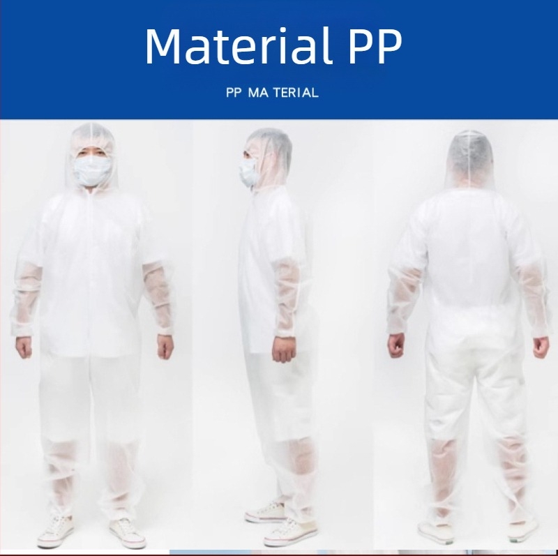 Costum de protecție de unică folosință, cu glugă, din material nețesut, rezistent la praf, pentru creșterea porcinelor și vopsire
