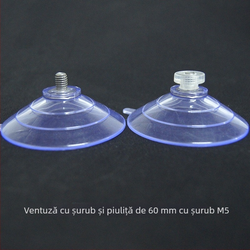 Good 40mm PVC transparentă cupe de aspirație cu șuruburi pentru patul de pisică, piuliță 304 transparentă cu șurub, M4/M8