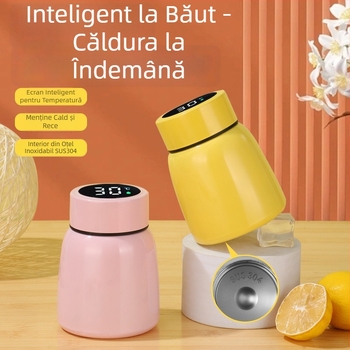 Belly Cup portabil nou, cu afișaj de temperatură la atingere și izolație inteligentă, din oțel inoxidabil 304