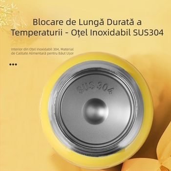 Belly Cup portabil nou, cu afișaj de temperatură la atingere și izolație inteligentă, din oțel inoxidabil 304