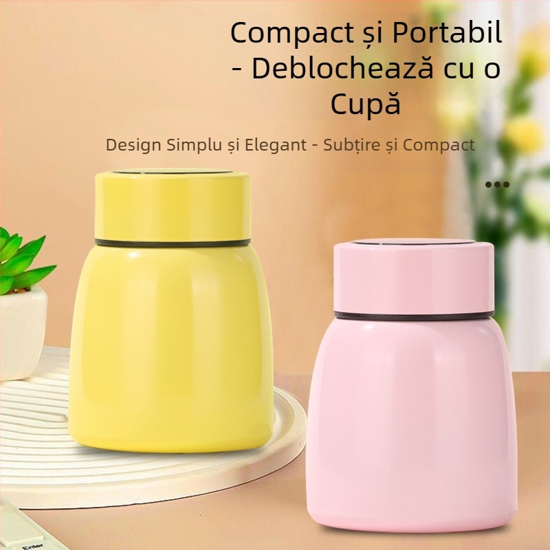 Belly Cup portabil nou, cu afișaj de temperatură la atingere și izolație inteligentă, din oțel inoxidabil 304