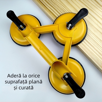 Ventuză din sticlă pentru manipularea plăcilor de tavan, durabilă, din ABS plastic și aliaj de aluminiu, cu prinderi simple, duble sau triple pentru plăci ceramice