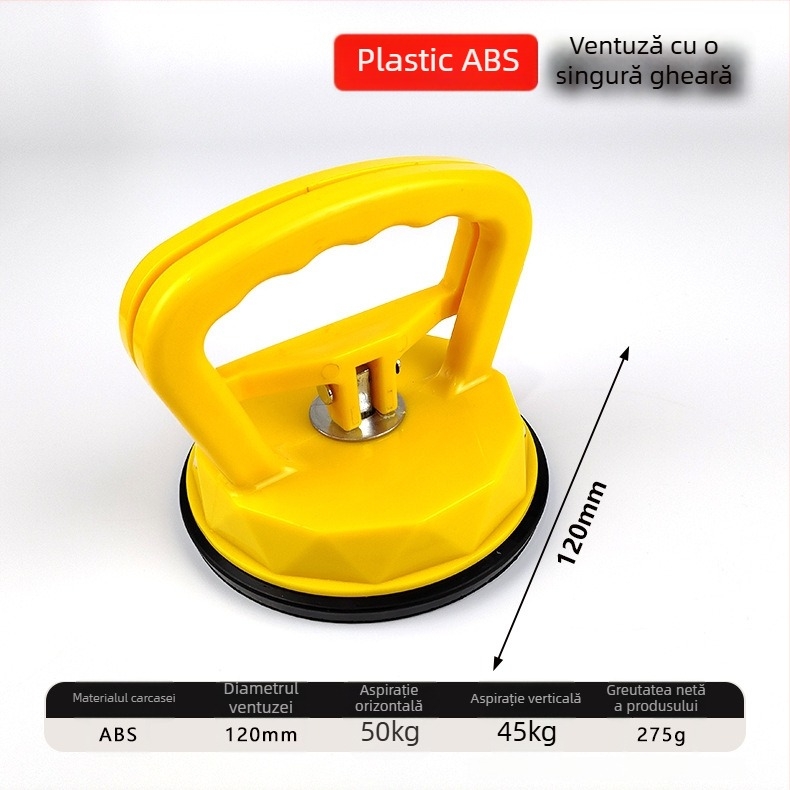 Ventuză din sticlă pentru manipularea plăcilor de tavan, durabilă, din ABS plastic și aliaj de aluminiu, cu prinderi simple, duble sau triple pentru plăci ceramice