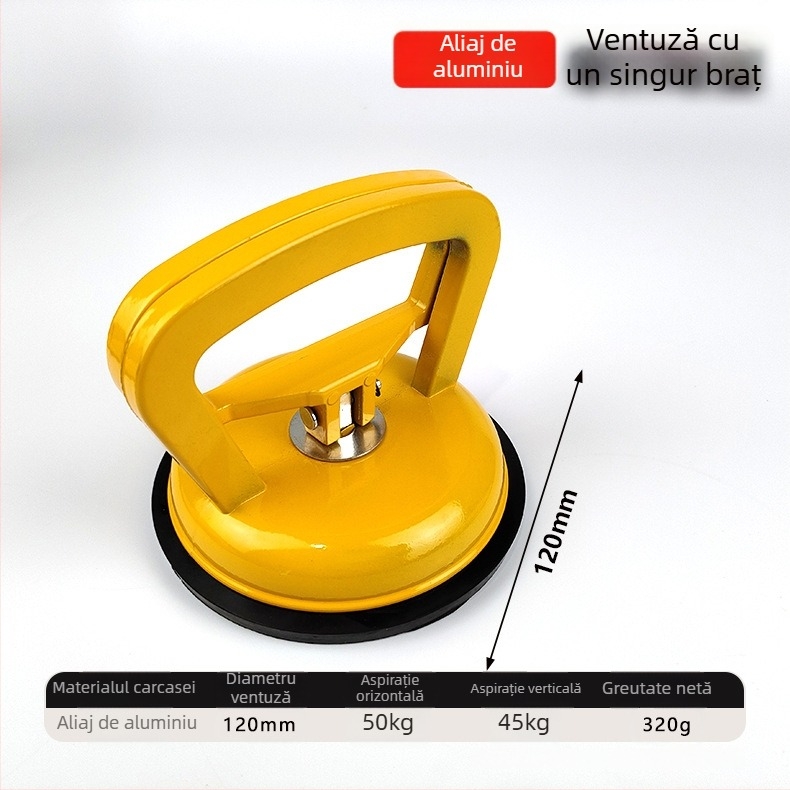 Ventuză din sticlă pentru manipularea plăcilor de tavan, durabilă, din ABS plastic și aliaj de aluminiu, cu prinderi simple, duble sau triple pentru plăci ceramice
