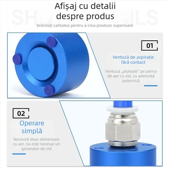 Qingze Cupă de vid pneumatic poroasă, fără contact, pentru manipulatori industriali, Dimensiuni 20/30/40/60