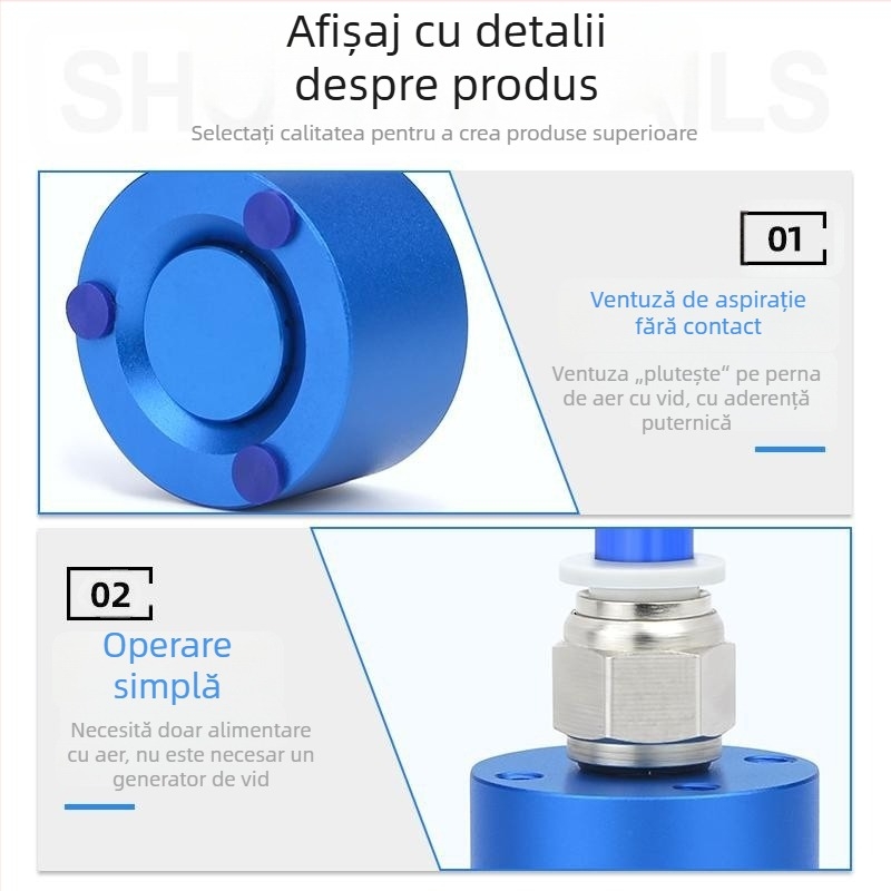 Qingze Cupă de vid pneumatic poroasă, fără contact, pentru manipulatori industriali, Dimensiuni 20/30/40/60