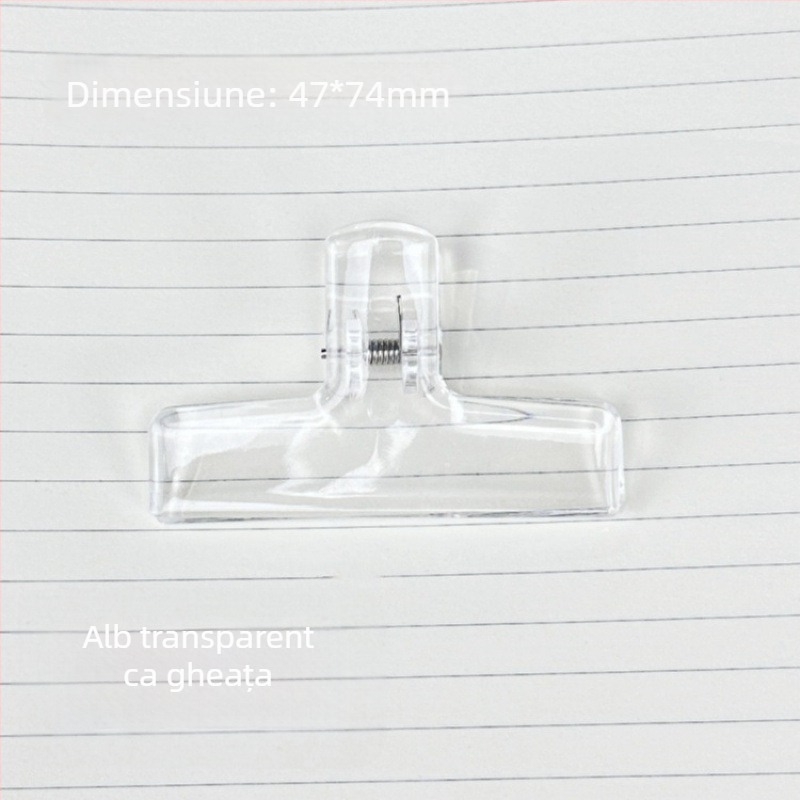 Classmate xi Clip acrilic transparent – clip minimalist pentru fișiere și documente, depozitare multifuncțională