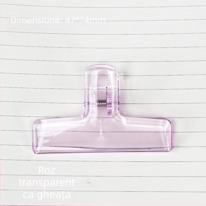 Classmate xi Clip acrilic transparent – clip minimalist pentru fișiere și documente, depozitare multifuncțională