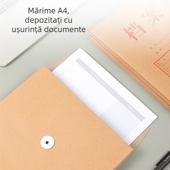 Deli 8383 serie Mapă din kraft, format A4, 250 g, documente mixte, dosar pentru licitații