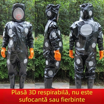 Combinezon profesional de apicultură, costum respirabil complet, stil robă dintr-o singură piesă