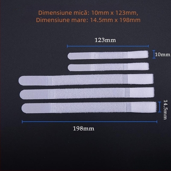 Bandă Velcro pentru organizarea cablurilor, autoadezivă, pentru cabluri de date, căști și cabluri de alimentare ale laptopului