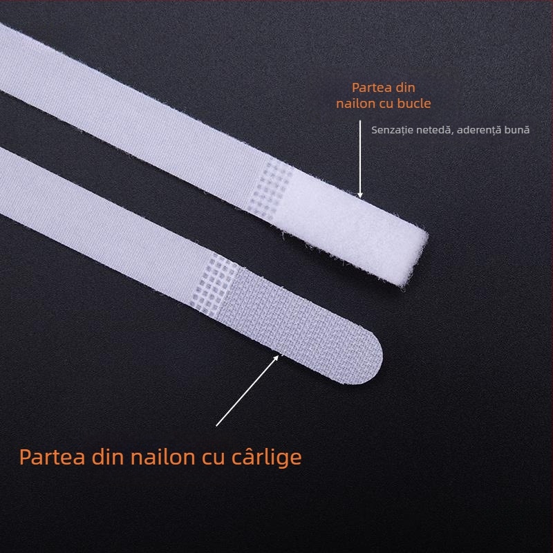 Bandă Velcro pentru organizarea cablurilor, autoadezivă, pentru cabluri de date, căști și cabluri de alimentare ale laptopului