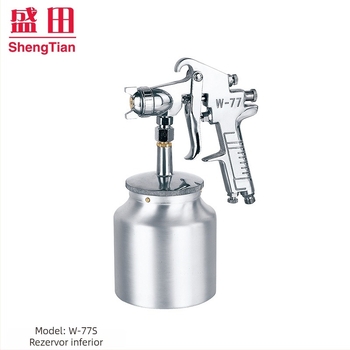 Shengtian W-71/77 pistol pneumatic de pulverizare, cupe superioare și inferioare, pentru mobilier, lemn și vopsele auto