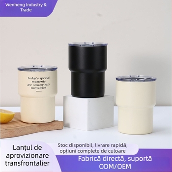 Cană termo din oțel inoxidabil 304 pentru cafea, pentru mașină, cană de apă portabilă, cadou de afaceri