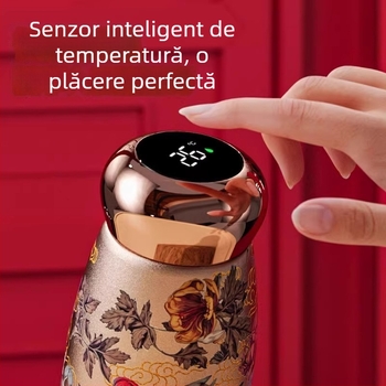 Cana termică mini din oțel inoxidabil, portabilă pentru femei, de buzunar, cadou cu imprimare logo