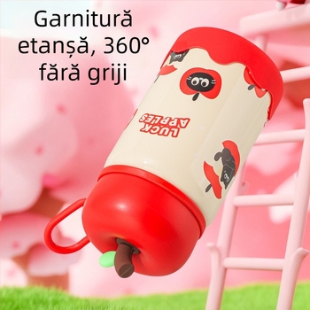 Cană termo din oțel inoxidabil 316, izolație, portabilă, drăguță pentru studenți, design inspirat de Instagram