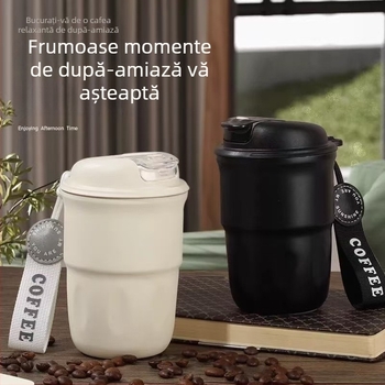 Pahar termic din oțel inoxidabil 316, izolație în vid, pentru femei, elegant și portabil, pentru cafea