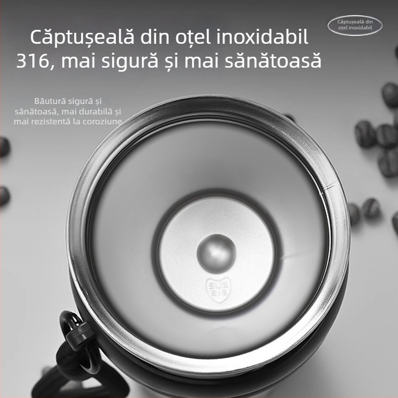 Cană termoizolantă din oțel inoxidabil 316, cu pai, capacitate mare, portabilă, personalizabilă
