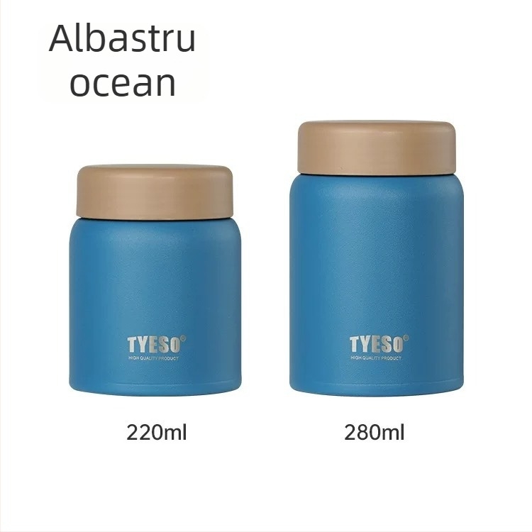 TYESO mini termos, vas izolat, din oțel inoxidabil 304, portabil, design modern, recipient de apă de buzunar