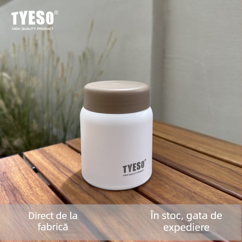 TYESO mini termos, vas izolat, din oțel inoxidabil 304, portabil, design modern, recipient de apă de buzunar