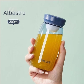 Ceașcă mică din plastic, drăguță, cu scară de măsurare, portabilă, capacitate mică, design simplu, cană de ceai la modă