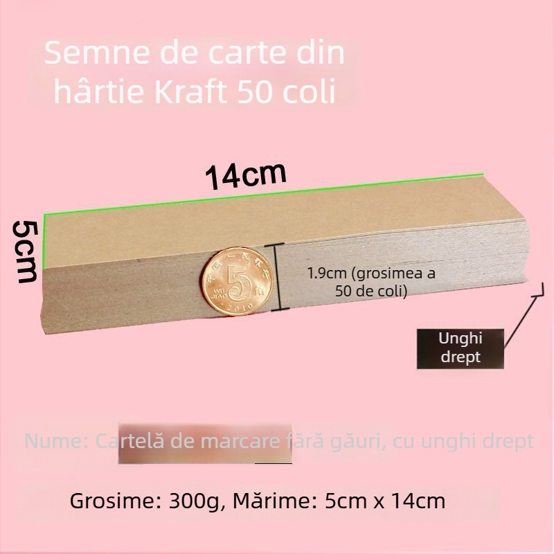 Semn de carte din hârtie kraft, cu graffiti desenat manual, stil chinezesc clasic, design creativ proaspăt