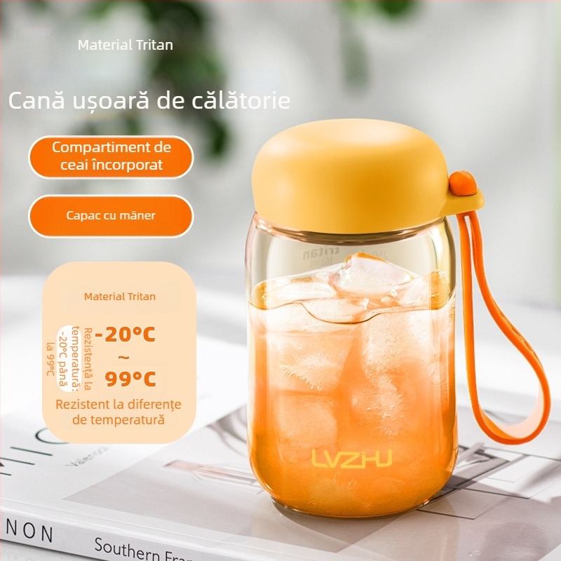 Perla Verde Tritan pahar de apă, model nou 2026, shaker lapte-cafea, compact și portabil, pahar din plastic rezistent la temperaturi înalte