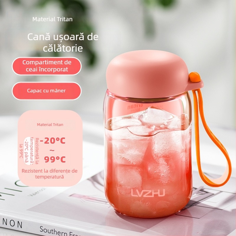 Perla Verde Tritan pahar de apă, model nou 2026, shaker lapte-cafea, compact și portabil, pahar din plastic rezistent la temperaturi înalte