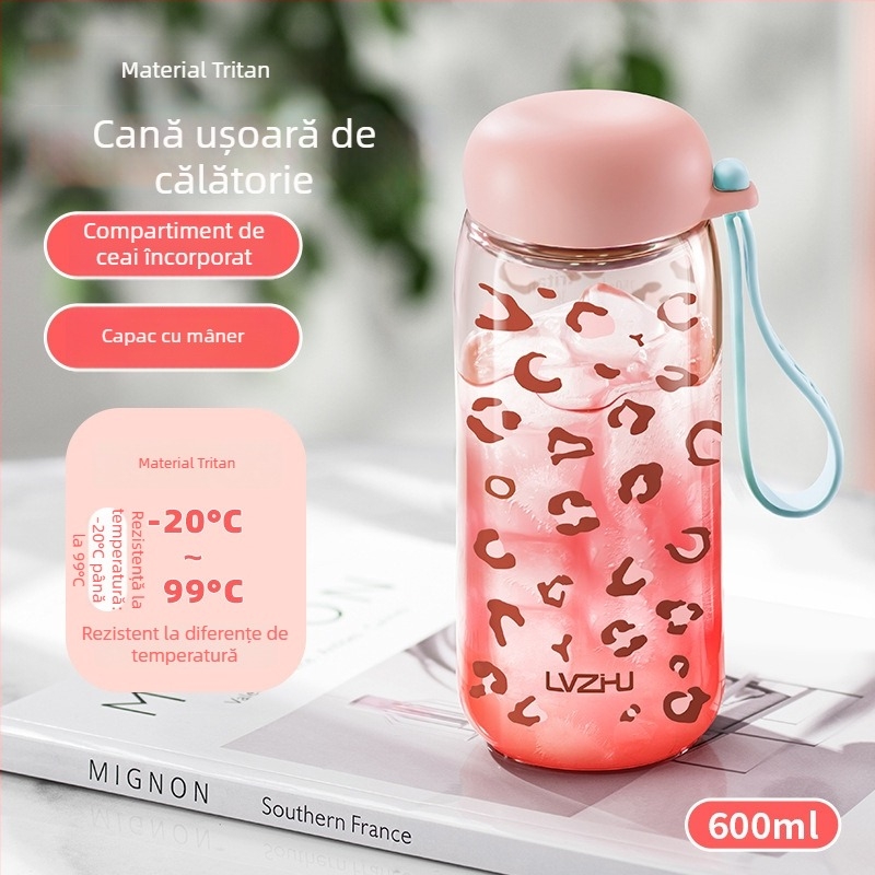 Perla Verde Tritan pahar de apă, model nou 2026, shaker lapte-cafea, compact și portabil, pahar din plastic rezistent la temperaturi înalte