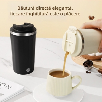 Ceașcă automată de amestec cu încărcare wireless, portabilă, electrică, cu rotație magnetică pentru lapte și cafea