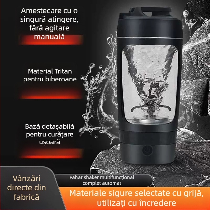 Ceașcă automată de amestecare, reîncărcabilă, material de calitate alimentară, 600 ml, ceașcă electrică de amestecare pentru cafea