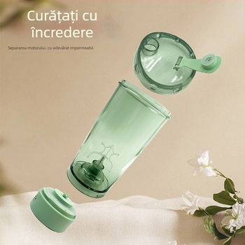 Cană automată completă pentru pudră de proteine și smoothieuri cu lapte, shaker electric portabil cu USB