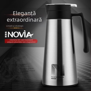 Noviya Tianjiao termos de cafea cu interior din oțel inoxidabil 304, izolant, 1,6 L