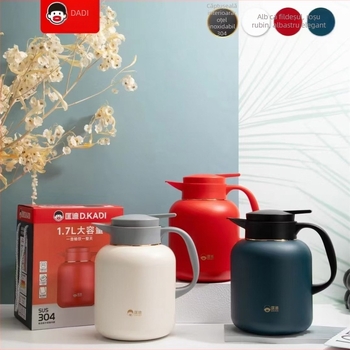 Kuangdi 9105 Carafă termică pentru cafea cu vid înalt, pentru casă și birou, capacitate mare, interior placat cu cupru 304