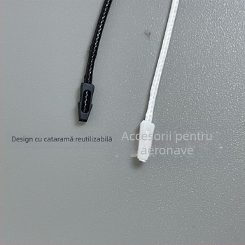 Șnur de ceară în dungă, segment de 27 cm pentru agățare, șnur extins cu cataramă repetitivă, accesoriu pentru îmbrăcăminte