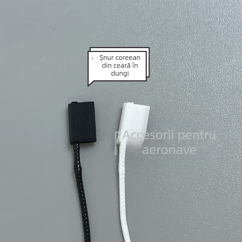 Șnur de ceară în dungă, segment de 27 cm pentru agățare, șnur extins cu cataramă repetitivă, accesoriu pentru îmbrăcăminte