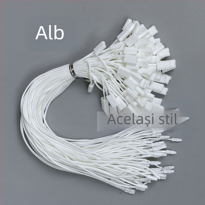 Șnur de ceară în dungă, segment de 27 cm pentru agățare, șnur extins cu cataramă repetitivă, accesoriu pentru îmbrăcăminte