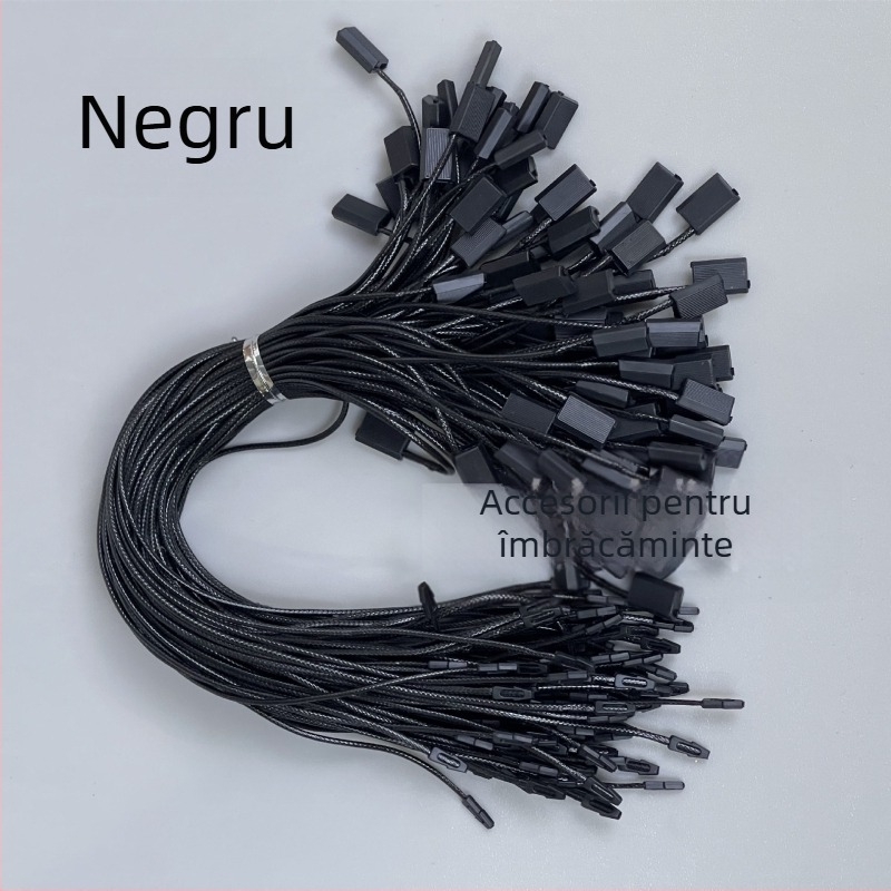 Șnur de ceară în dungă, segment de 27 cm pentru agățare, șnur extins cu cataramă repetitivă, accesoriu pentru îmbrăcăminte