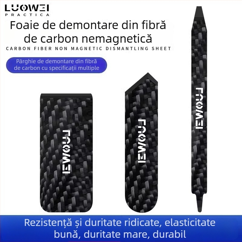 Lowe unealtă de desfacere din fibră de carbon și plastic, anti-static, multifuncțională pentru telefoane mobile și cabluri de ecran tactil