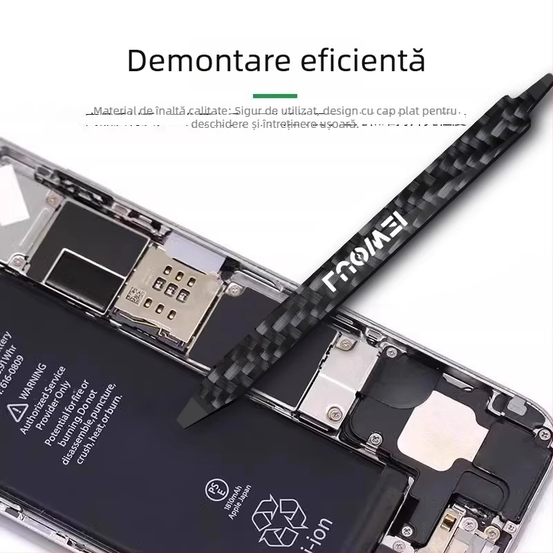 Lowe unealtă de desfacere din fibră de carbon și plastic, anti-static, multifuncțională pentru telefoane mobile și cabluri de ecran tactil
